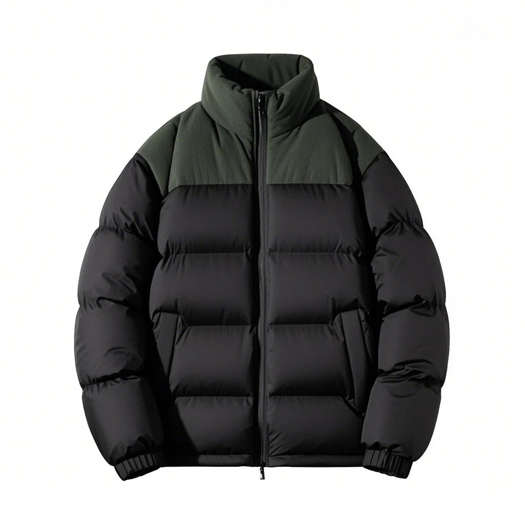 Men’s Color-Block Puffer Jacket, Synthetic Down Fill