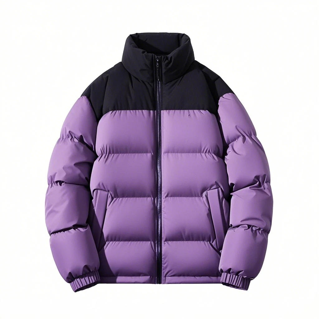 Men’s Color-Block Puffer Jacket, Synthetic Down Fill