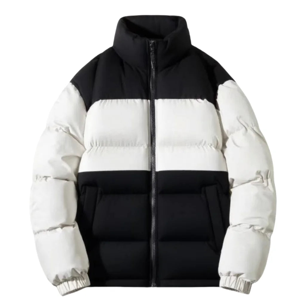 Men’s Color-Block Puffer Jacket, Synthetic Down Fill