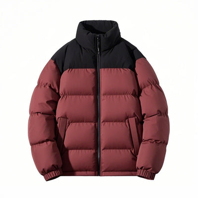 Men’s Color-Block Puffer Jacket, Synthetic Down Fill