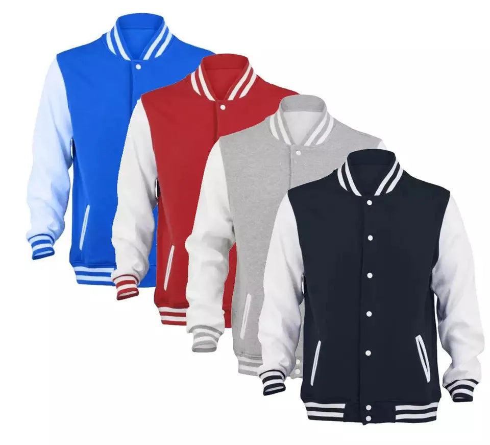 Unisex Varsity Jacket, Cotton–Poly Blend